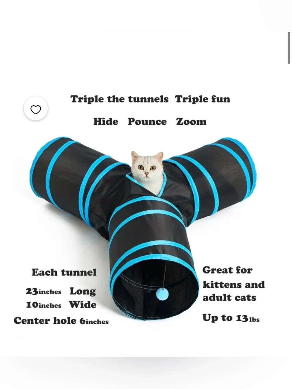 LOOPY CAT Olympic kit 5 Toys in 1 Box Interactive Cat Toy Set - Tunnel, Wand, Su